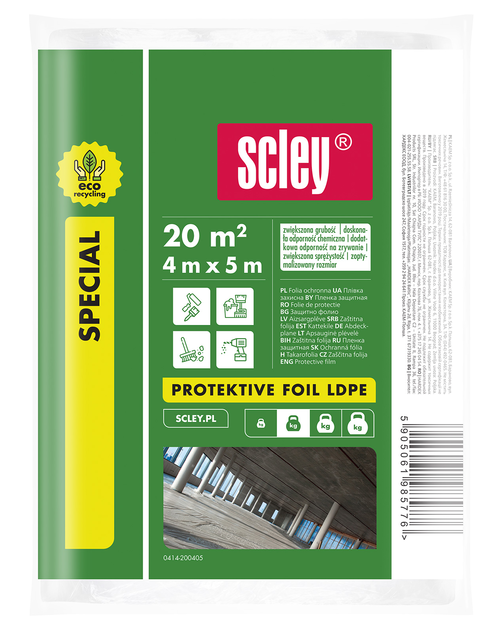 Zdjęcie: Folia ochronna Eco Special 4x5 m LDPE SCLEY