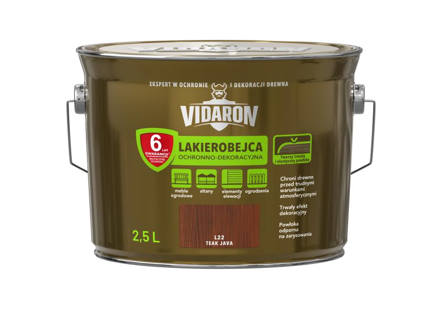 Zdjęcie: Lakierobejca teak java L 22 - 2,5 L VIDARON