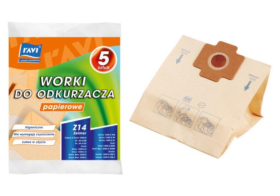 Zdjęcie: Worki do odkurzacza Zelmer Orion 1500 5 szt. Z14 RAVI