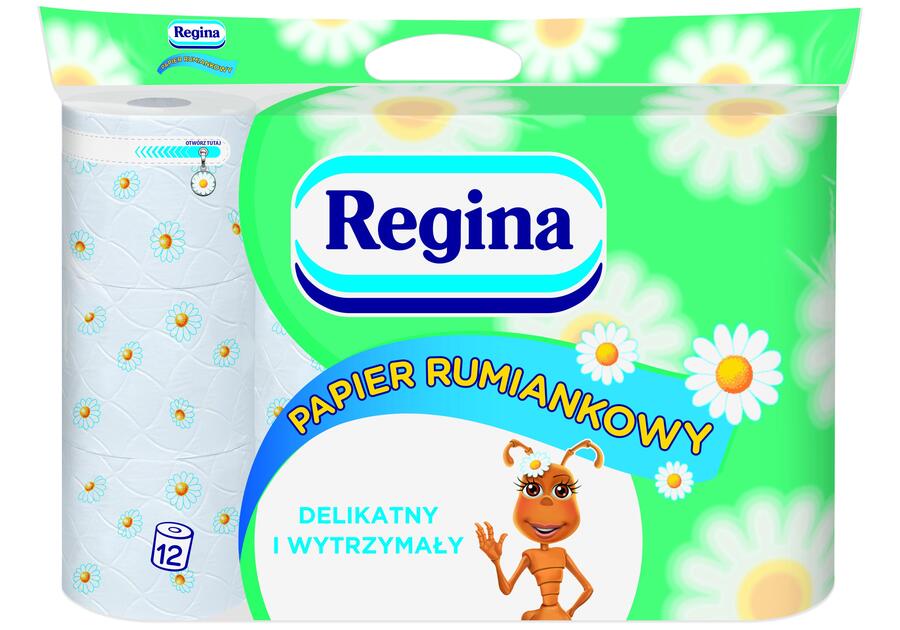 Zdjęcie: Papier toaletowy Rumiankowy 12 rolek REGINA