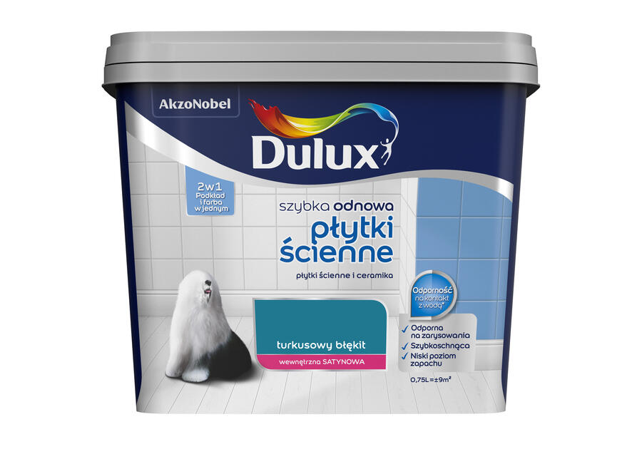 Zdjęcie: Farba Szybka Odnowa Płytki ścienne 0,75 L grafit DULUX