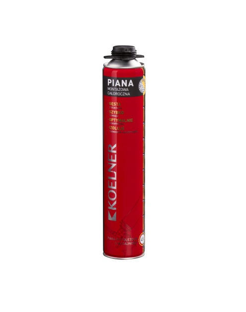 Zdjęcie: Piana montażowa pistoletowa całoroczna 750 ml do 45 L  KOELNER