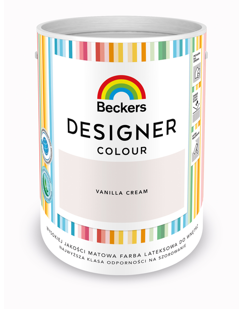 Zdjęcie: Farba lateksowa Designer Colour Vanilla Cream 5 L BECKERS