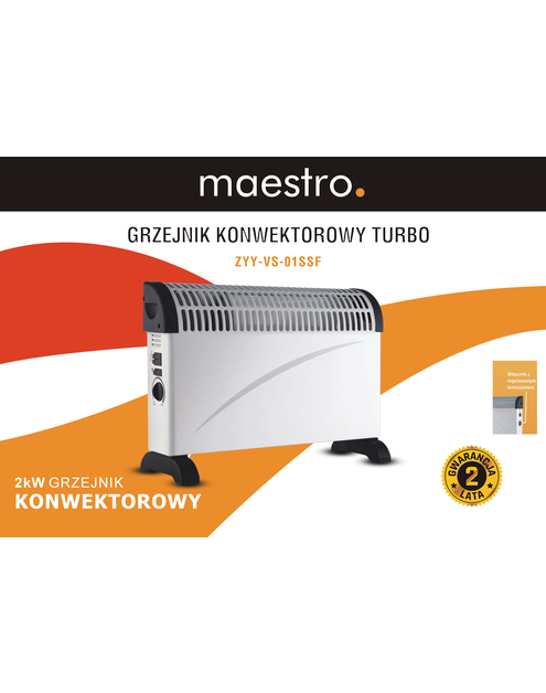 Zdjęcie: Grzejnik konwektorowy Maestro Turbo 2000 W z nawiewem NERGIS