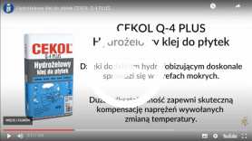 Hydrożelowy klej do płytek CEKOL Q-4 PLUS